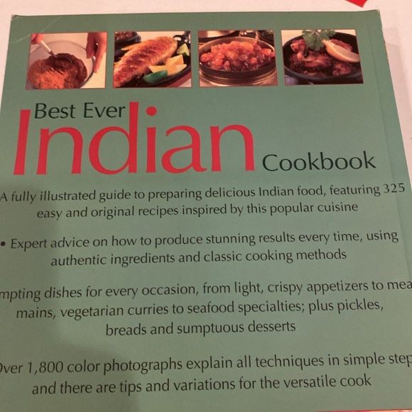 NWT “Best Ever Indian Cookbook,” oversized stiff paperback - Picture 3 of 3